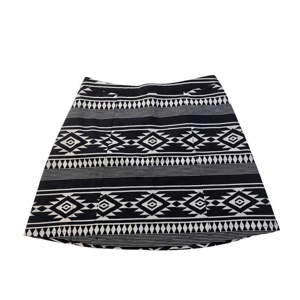 NWT Hollister size small Aztec black white tribal print boho preppy a line midi
